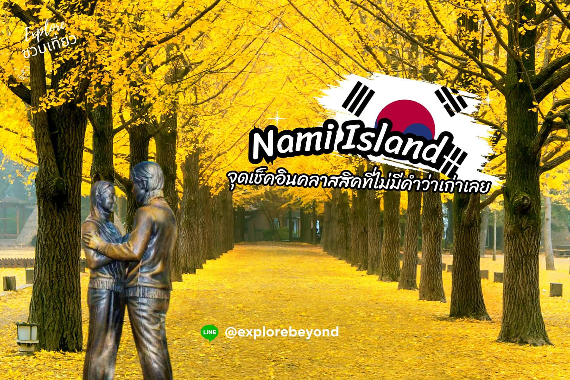 เกาะนามิ Nami Island จุดเช็คอินคลาสสิคเมื่อไปเกาหลีแต่ไม่มีคำว่าเก่าเลย